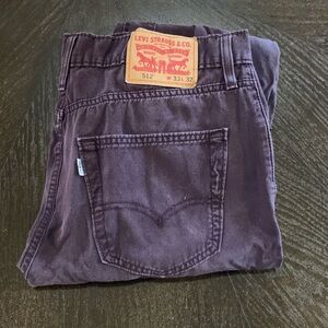 Levi's Maroon/Purple 512 Denim Pants
